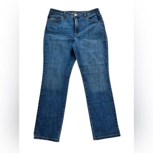 Lee Jeans Relaxed Fit Straight Leg High Rise Wash Blue Size M